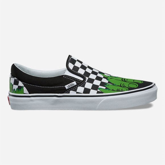 NEW Vans Marvel Hulk Classic Checker Slip-On Shoes - Picture 4 of 8